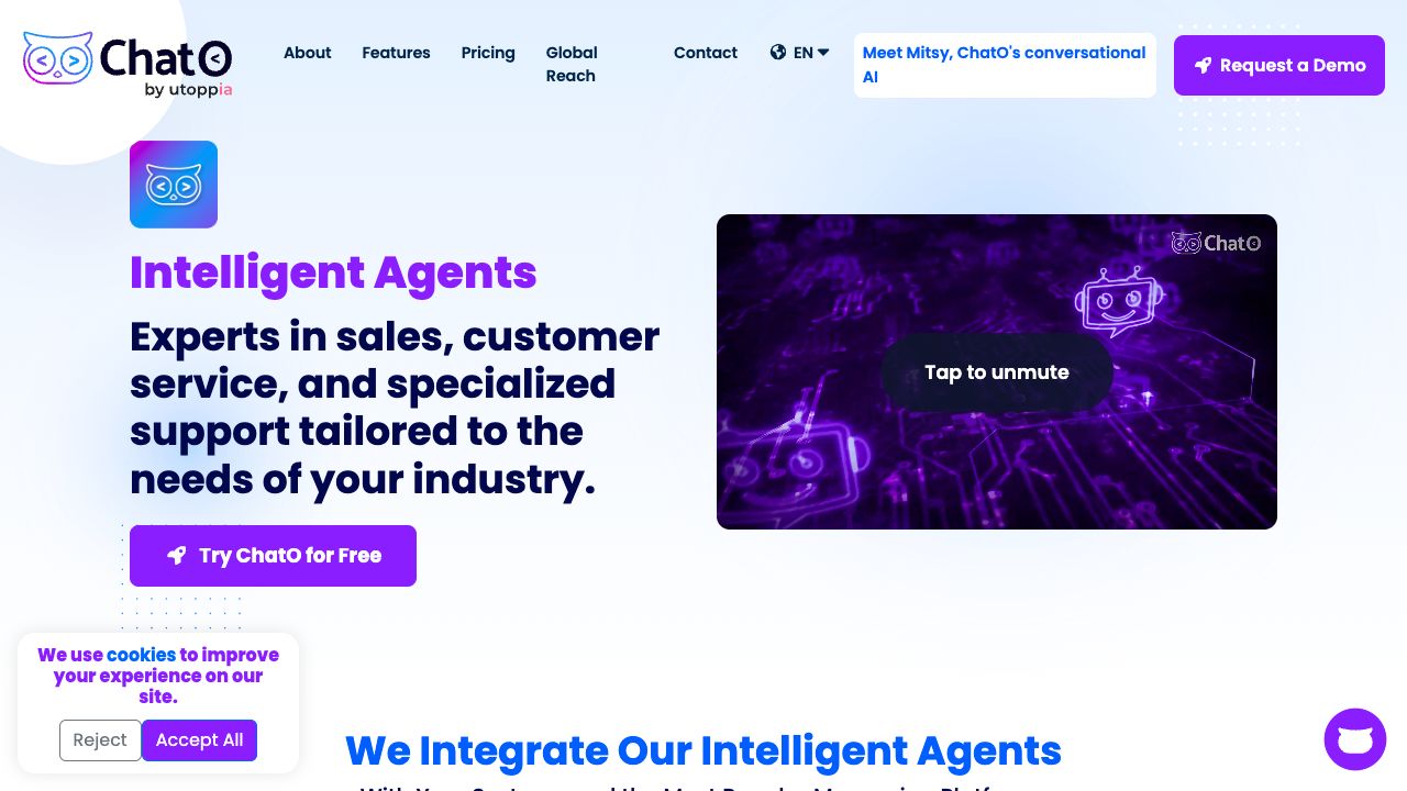 ChatO intelligent customer communication homepage